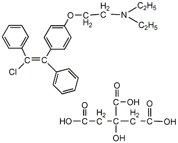 氯米芬檸檬酸鹽結(jié)構式